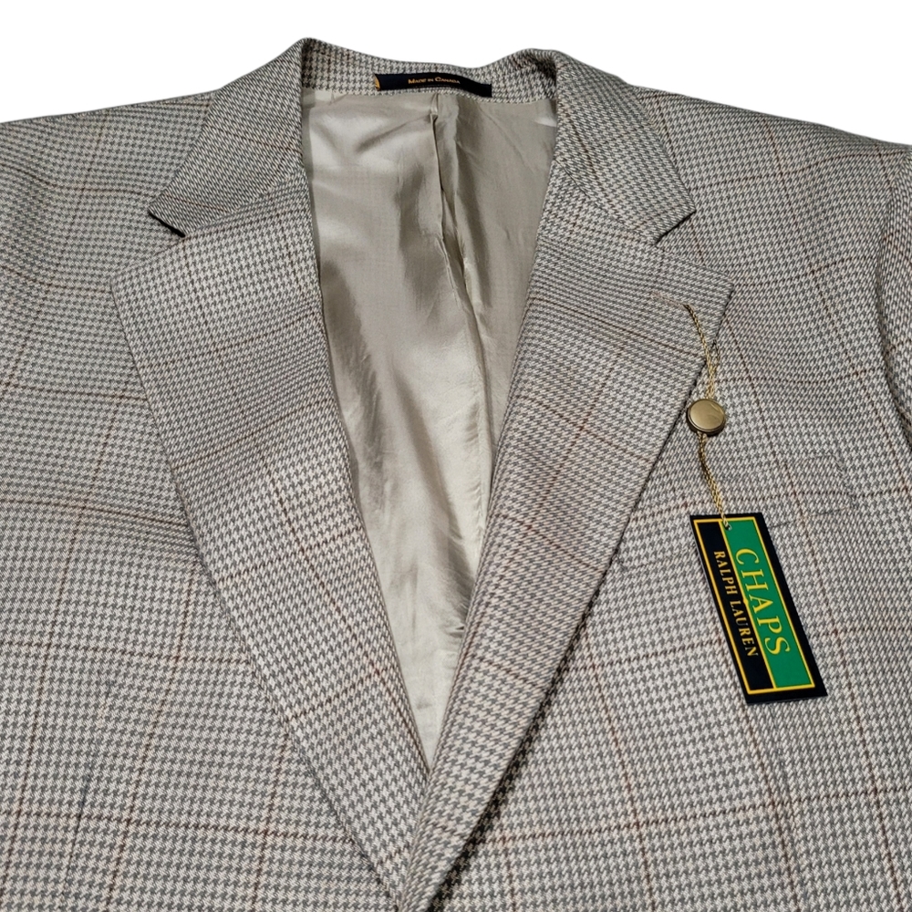 Chaps Two Button Blazer Sz 44 T NWT - Picture 2 of 12